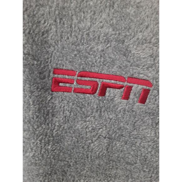 ESPN The Magazine Men's Size XL 1/4 Zip Gray Fleece Jacket - Picture 2 of 6